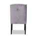 Baxton Studio Lamont Modern Contemporary Transitional Grey Velvet Fabric Upholstered and Dark Brown Finished Wood Wingback Dining Chair - BSOWS-W158-Grey Velvet/Espresso-DC