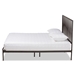 Baxton Studio Jeanette Modern and Contemporary Black Bronze Finished Metal Full Size Platform Bed - BSOTS-Ebba-Black-Full