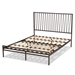 Baxton Studio Jeanette Modern and Contemporary Black Finished Metal Queen Size Platform Bed - BSOTS-Ebba-Black-Queen