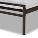 Baxton Studio Jeanette Modern and Contemporary Black Bronze Finished Metal Full Size Platform Bed - BSOTS-Ebba-Black-Full