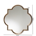Baxton Studio Tiana Vintage Antique Bronze and Gold Finished Metal Quatrefoil Accent Wall Mirror - BSORXW-10101