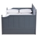 Baxton Studio Millie Cottage Farmhouse Grey Finished Wood Full Size Daybed with Twin Size Trundle - BSOMG0010-Grey-Daybed-Full