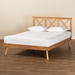 Baxton Studio Galvin Modern and Contemporary Brown Finished Wood Full Size Platform Bed - BSOSW8219-Rustic Brown-Full