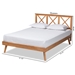 Baxton Studio Galvin Modern and Contemporary Brown Finished Wood Queen Size Platform Bed - BSOSW8219-Rustic Brown-Queen