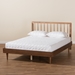 Baxton Studio Sora Mid-Century Modern Ash Walnut Finished Wood Full Size Platform Bed - BSOSora-Ash Walnut-Full