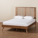 Baxton Studio Takeo Mid-Century Modern Transitional Ash Walnut Finished Wood Full Size Platform Bed - BSOTakeo-Ash Walnut-Full