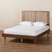 Baxton Studio Kioshi Mid-Century Modern Transitional Ash Walnut Finished Wood Full Size Platform Bed - BSOKioshi-Ash Walnut-Full