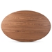 Baxton Studio Monte Mid-Century Modern Walnut Brown Finished Wood 71-Inch Oval Dining Table - BSOMonte-Walnut-Oval-DT