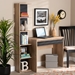 Baxton Studio Levi Modern and Contemporary Two-Tone Black and Oak Brown Finished Wood Desk with Shelves - BSOMHCT2032-Oak/Black-Desk