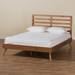 Baxton Studio Shiro Mid-Century Modern Ash Walnut Finished Wood Full Size Platform Bed - BSOShiro-Ash Walnut-Full