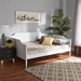 Baxton Studio Alya Classic Traditional Farmhouse White Finished Wood Full Size Daybed - BSOMG0016-1-White-Daybed-Full