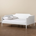 Baxton Studio Alya Classic Traditional Farmhouse White Finished Wood Full Size Daybed - BSOMG0016-1-White-Daybed-Full