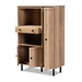 Baxton Studio Patterson Modern and Contemporary Oak Brown Finished 1-Drawer Kitchen Storage Cabinet - BSOMH8694-Oak-Cabinet