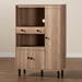 Baxton Studio Patterson Modern and Contemporary Oak Brown Finished 1-Drawer Kitchen Storage Cabinet - BSOMH8694-Oak-Cabinet
