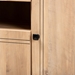 Baxton Studio Patterson Modern and Contemporary Modern Oak Brown Finished Wood 3-Door Kitchen Storage Cabinet - BSOMH8695-Oak-Cabinet
