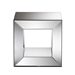 Baxton Studio Peregrine Glam and Luxe Mirrored Glass End Table - BSORXW-1000-ET