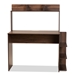 Baxton Studio Garnet Modern and Contemporary Walnut Brown Finished Wood Desk with Shelves - BSOSESD8015WI-Columbia-Desk