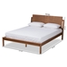 Baxton Studio Giuseppe Modern and Contemporary Walnut Brown Finished Full Size Platform Bed - BSOMG-0049-Ash Walnut-Full