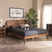 Baxton Studio Giuseppe Modern and Contemporary Walnut Brown Finished King Size Platform Bed - BSOMG-0049-Ash Walnut-King