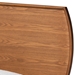 Baxton Studio Aimi Mid-Century Modern Walnut Brown Finished Wood Twin Size Platform Bed - BSOAimi-Ash Walnut-Twin