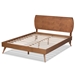 Baxton Studio Aimi Mid-Century Modern Walnut Brown Finished Wood Full Size Platform Bed - BSOAimi-Ash Walnut-Full
