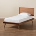 Baxton Studio Karine Mid-Century Modern Walnut Brown Finished Wood Twin Size Platform Bed - BSOMG0004-Ash Walnut-Twin