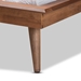 Baxton Studio Karine Mid-Century Modern Walnut Brown Finished Wood Twin Size Platform Bed Frame - BSOMG0004-Ash Walnut-Twin-Frame