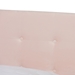 Baxton Studio Caprice Modern and Contemporary Glam Light Pink Velvet Fabric Upholstered Queen Size Panel Bed - BSOCF9210B-Light Pink Velvet-Queen