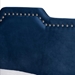Baxton Studio Benjen Modern and Contemporary Glam Navy Blue Velvet Fabric Upholstered Twin Size Panel Bed - BSOCF9210C-Navy Blue Velvet-Twin