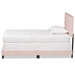 Baxton Studio Tamira Modern and Contemporary Glam Light Pink Velvet Fabric Upholstered Twin Size Panel Bed - BSOCF9210E-Light Pink Velvet-Twin