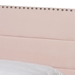 Baxton Studio Tamira Modern and Contemporary Glam Light Pink Velvet Fabric Upholstered Full Size Panel Bed - BSOCF9210E-Light Pink Velvet-Full
