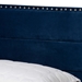 Baxton Studio Tamira Modern and Contemporary Glam Navy Blue Velvet Fabric Upholstered Queen Size Panel Bed - BSOCF9210E-Navy Blue Velvet-Queen