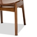 Baxton Studio Katya Mid-Century Modern Walnut Brown Finished Wood 2-Piece Dining Chair Set - BSORH378C-Walnut Bent Seat-DC-2PK