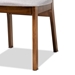 Baxton Studio Damara Mid-Century Modern Grey Fabric Upholstered and Walnut Brown Finished Wood 2-Piece Dining Chair Set - BSORH367C-Grey/Walnut Flat Seat-DC-2PK