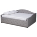 Baxton Studio Becker Modern and Contemporary Transitional Grey Fabric Upholstered Queen Size Daybed