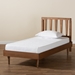 Baxton Studio Kuro Modern and Contemporary Walnut Brown Finished Wood Twin Size Platform Bed - BSOKuro-Ash Walnut-Twin