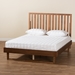 Baxton Studio Marin Modern and Contemporary Walnut Brown Finished Wood Full Size Platform Bed - BSOMarin-Ash Walnut-Full
