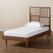 Baxton Studio Romy Modern and Contemporary Walnut Brown Finished Wood Twin Size Platform Bed - BSORomy-Ash Walnut-Twin