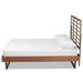 Baxton Studio Lucie Modern and Contemporary Walnut Brown Finished Wood Full Size Platform Bed - BSOLucie-Ash Walnut-Full