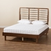 Baxton Studio Lucie Modern and Contemporary Walnut Brown Finished Wood Full Size Platform Bed - BSOLucie-Ash Walnut-Full