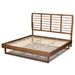 Baxton Studio Lucie Modern and Contemporary Walnut Brown Finished Wood King Size Platform Bed - BSOLucie-Ash Walnut-King