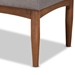Baxton Studio Sanford Mid-Century Modern Grey Fabric Upholstered and Walnut Brown Finished Wood Dining Bench - BSOBBT8051.11-Grey/Walnut-Bench
