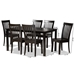 Baxton Studio Erion Modern and Contemporary Dark Brown Finished Wood 7-Piece Dining Set - BSOErion-Dark Brown-7PC Dining Set
