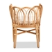 bali & pari Melody Modern and Contemporary Natural Finished Rattan Dining Chair - BSOMelody-Natural-DC