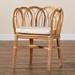 bali & pari Melody Modern and Contemporary Natural Finished Rattan Dining Chair - BSOMelody-Natural-DC