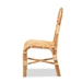 bali & pari Athena Modern and Contemporary Natural Finished Rattan Dining Chair - BSOAthena-Natural-DC