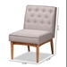 Baxton Studio Riordan Mid-Century Modern Grey Fabric Upholstered and Walnut Brown Finished Wood Dining Chair - BSOBBT8051.13-Grey/Walnut-CC