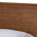 Baxton Studio Gisa Mid-Century Modern Transitional Walnut Brown Finished Wood Twin Size Platform Bed - BSOGisa-Ash Walnut-Twin