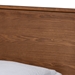 Baxton Studio Leola Mid-Century Modern Transitional Walnut Brown Finished Wood Twin Size Platform Bed - BSOLeola-Ash Walnut-Twin