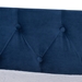 Baxton Studio Larkin Modern and Contemporary Navy Blue Velvet Fabric Upholstered Twin Size Daybed with Trundle - BSOCF9227-Navy Blue Velvet-Daybed-T/T